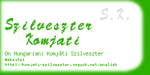 szilveszter komjati business card