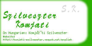 szilveszter komjati business card